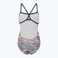 Strój pływacki jednoczęściowy damski ZONE3 Kona Speed Strap Back tribal print/black/ white/orange 2