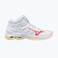 Buty do siatkówki damskie Mizuno Wave Voltage 2 Mid white/calypso coral/pale banan 8
