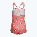 Strój pływacki jednoczęściowy dziecięcy Speedo Digital Frill Thinstrap coral/sweet taro/white 2