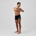 Bokserki pływackie męskie Speedo Medley Logo Aquashort black/alfalfa green 2