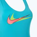 Strój pływacki jednoczęściowy damski Nike Multi Logo Crossback dusty cactus 3