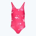 Strój pływacki jednoczęściowy dziecięcy Nike Hydrastrong Fastback rush pink