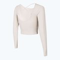 Top do jogi damski 4F TSDL019 LS beige 4