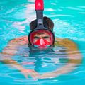 Maska pełnotwarzowa do snorkelingu AQUASTIC SMA-01SC czerwona 4
