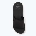 Klapki damskie Calvin Klein YW0YW01725 Beach Wedge Slide Canvas triple black 5