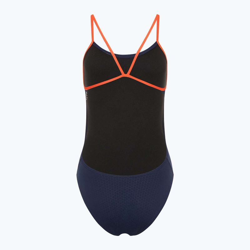 Strój pływacki jednoczęściowy damski TYR Hexa Cutoutfit navy/orange 2