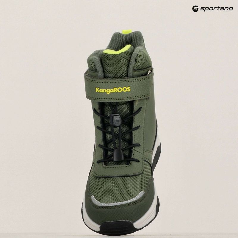 Śniegowce juniorskie KangaROOS K-MJ Edison EV RTX SL olive/limetta dino 10
