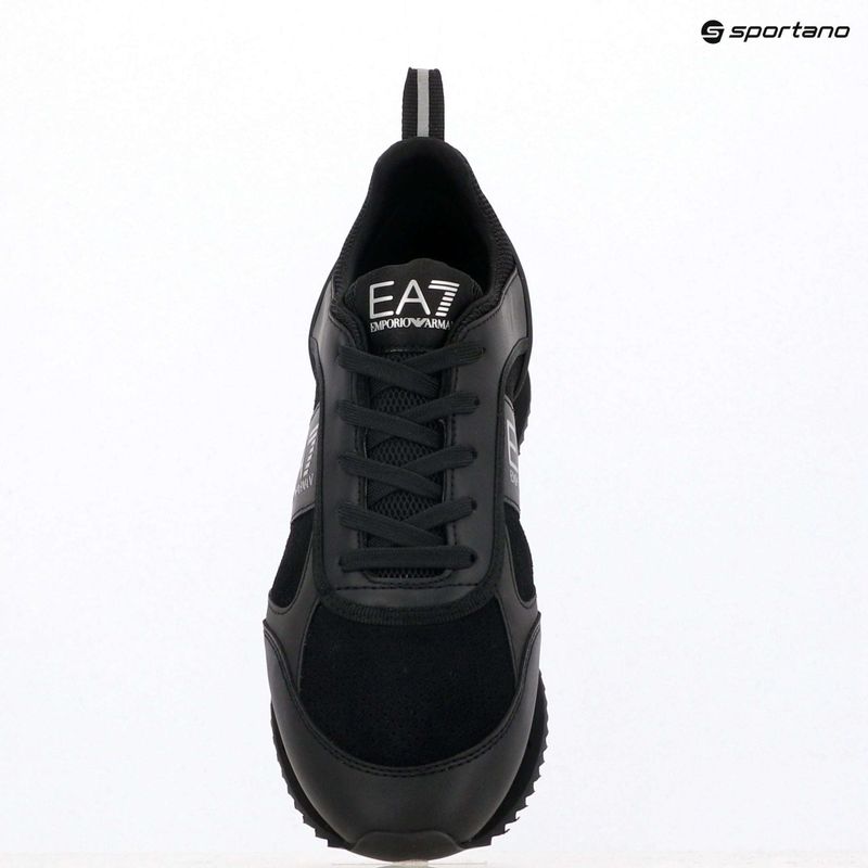 Buty EA7 Emporio Armani Black & White Suede triple black micropunch 11