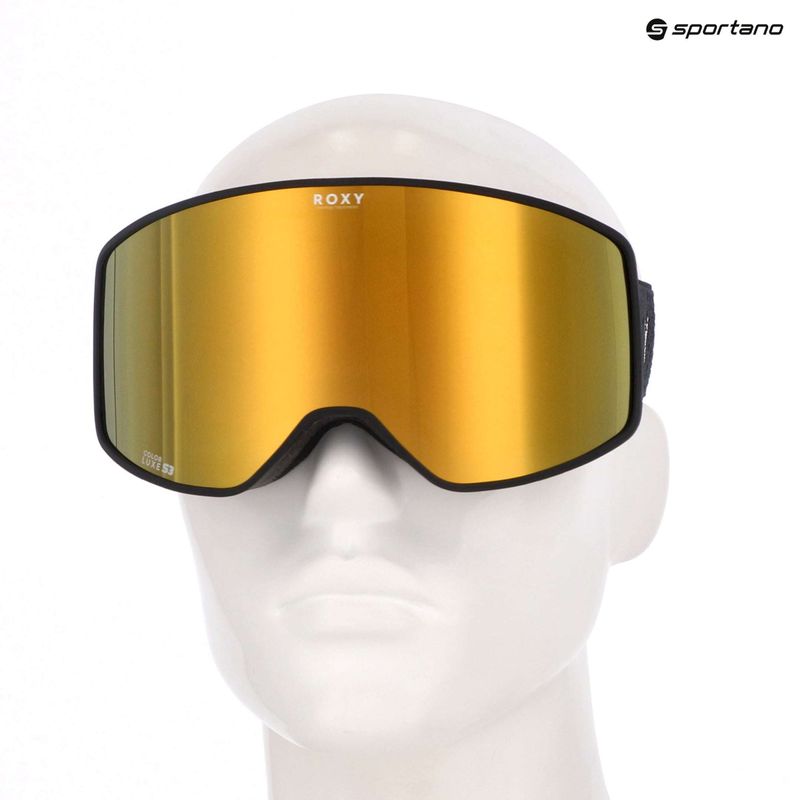 Gogle snowboardowe damskie ROXY Storm W black/clux ml pink gold 10