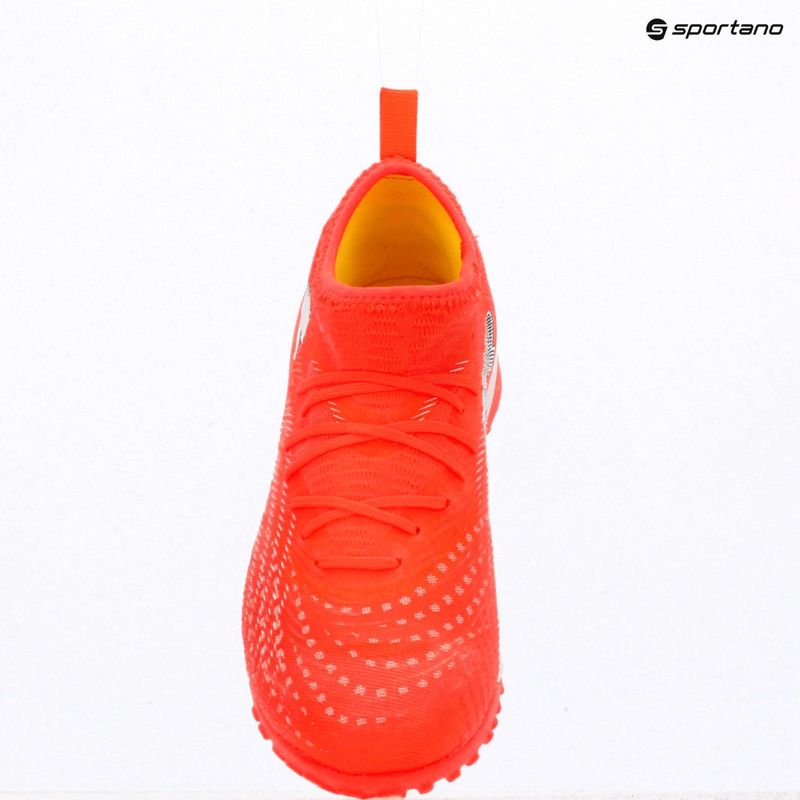 Buty piłkarskie dziecięce PUMA Future 9 Match TT + Mid Jr glowing red/puma white/puma black/puma silver 10