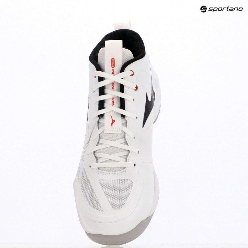 Buty do siatkówki Mizuno Wave Momentum Pro Mid white/black/fiery red 9