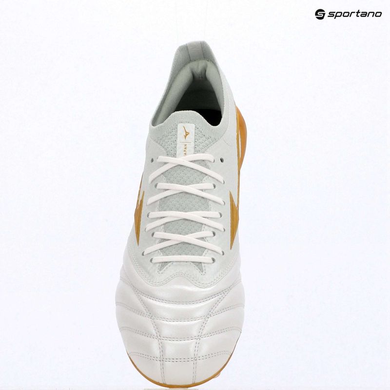 Buty piłkarskie Mizuno Morelia Neo IV Beta Japan FG white/mp gold/cool gray 3c 9