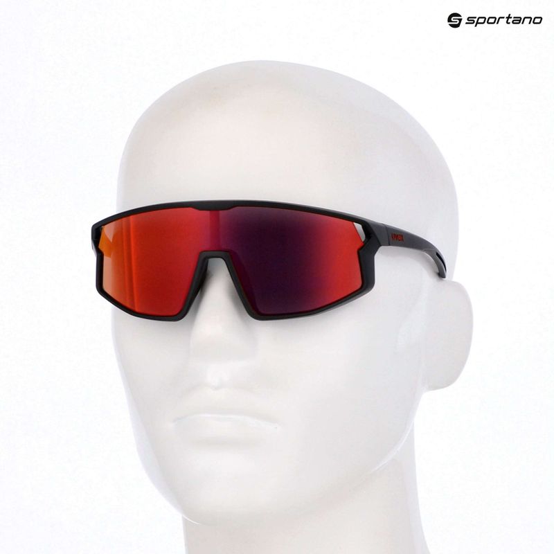 Okulary przeciwsłoneczne dziecięce UVEX Skyryse Jr black matt/mirror red 7