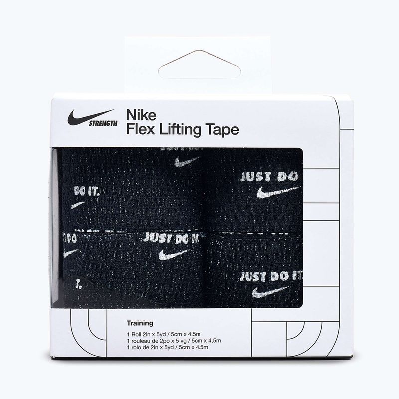 Bandaż elastyczny kohezyjny Nike Strenght Flex Lifting Tape 4 szt. black/white 2