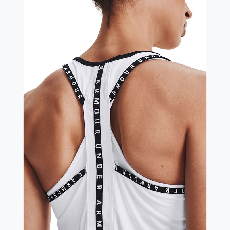 Koszulka treningowa damska Under Armour Knockout Tank white/white/black 4