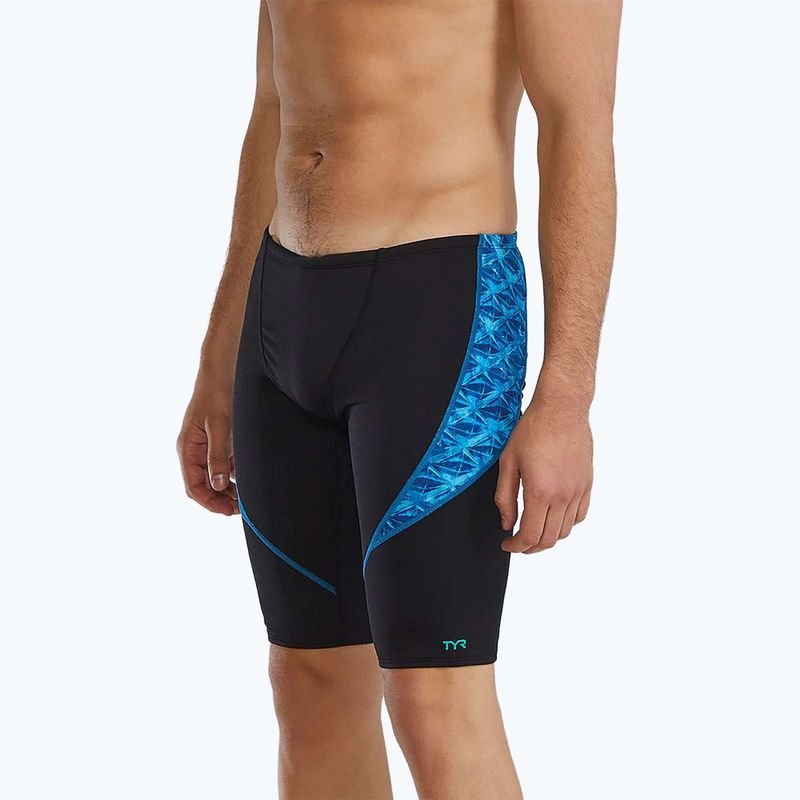 Jammery pływackie męskie TYR Durafast Elite Oceanid Jammer light blue/aqua 3
