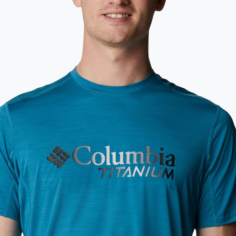 Koszulka trekkingowa męska Columbia Titan Pass Graphic deep marine/titanium burst graphic 4