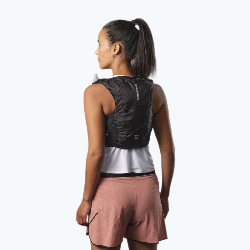 Kamizelka do biegania damska Salomon Active Skin 4 Set black/metal 5