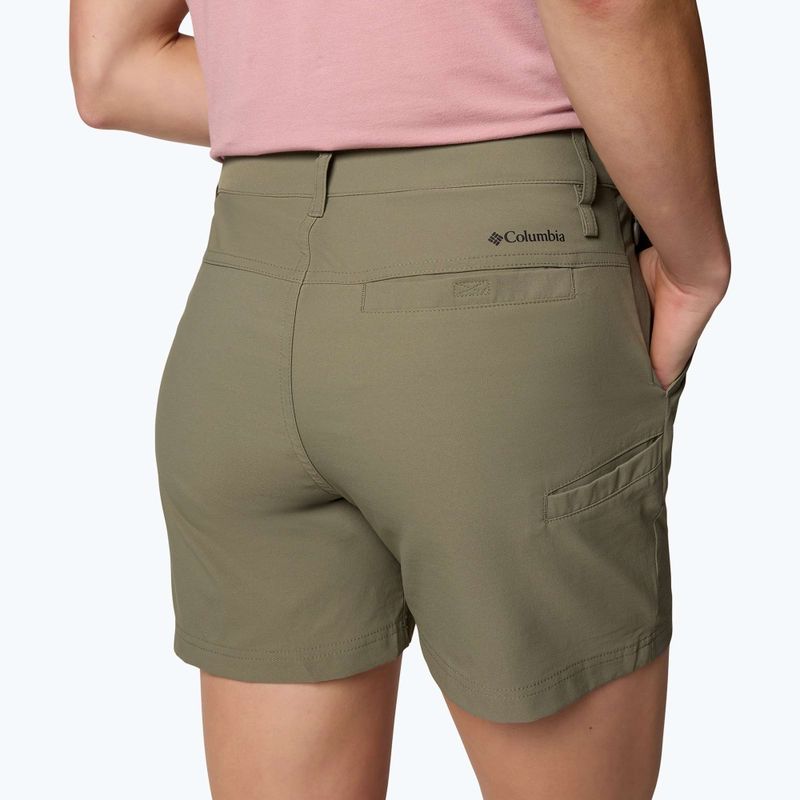 Spodenki trekkingowe damskie Columbia Leslie Falls Short II stone green 6