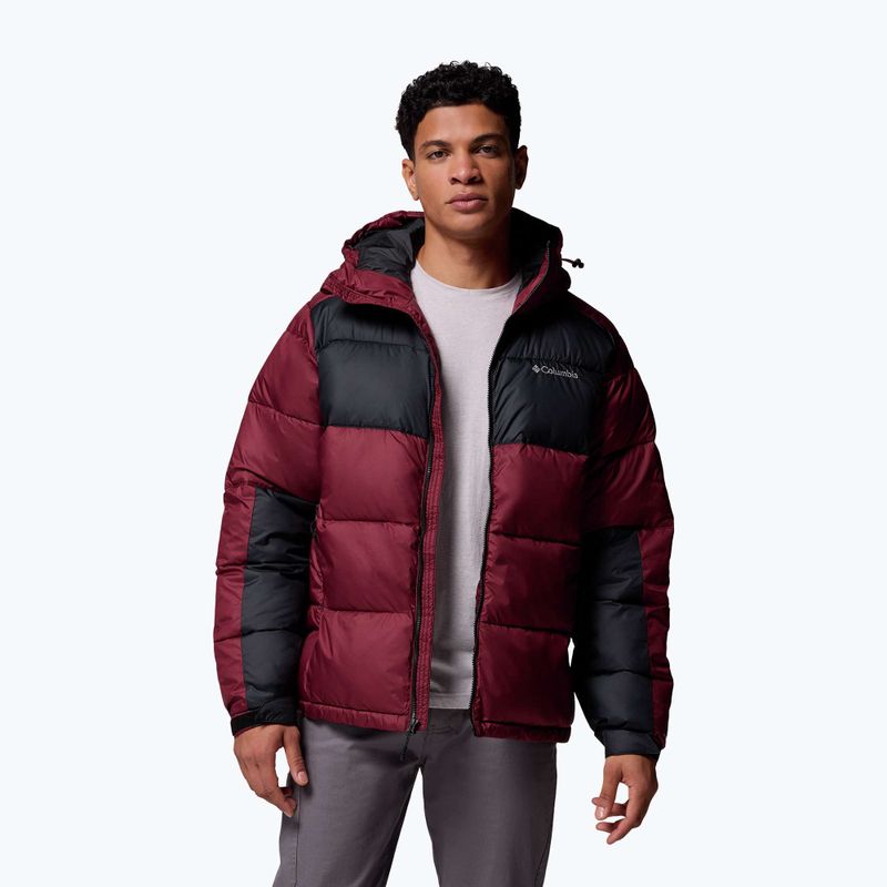 Kurtka ocieplana męska Columbia Pike Lake II Hooded rich wine/black 5