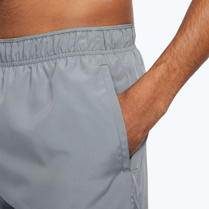Spodenki męskie Nike Dri-Fit Challenger 7" Brief-Lined smoke grey/smoke grey/black 5