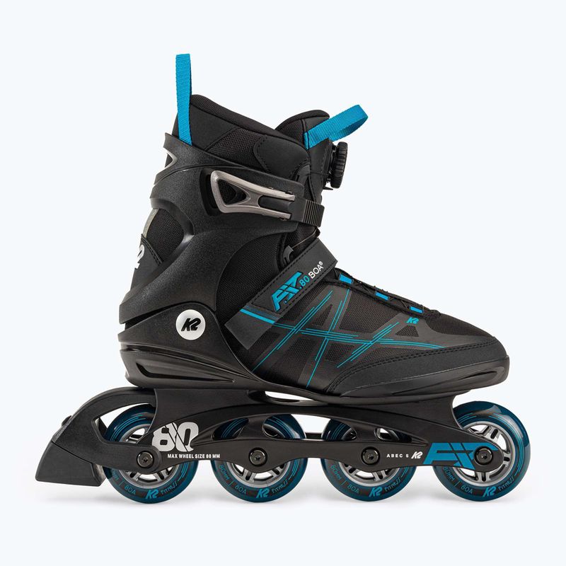Rolki męskie K2 F.I.T. 80 Pro black/blue 2