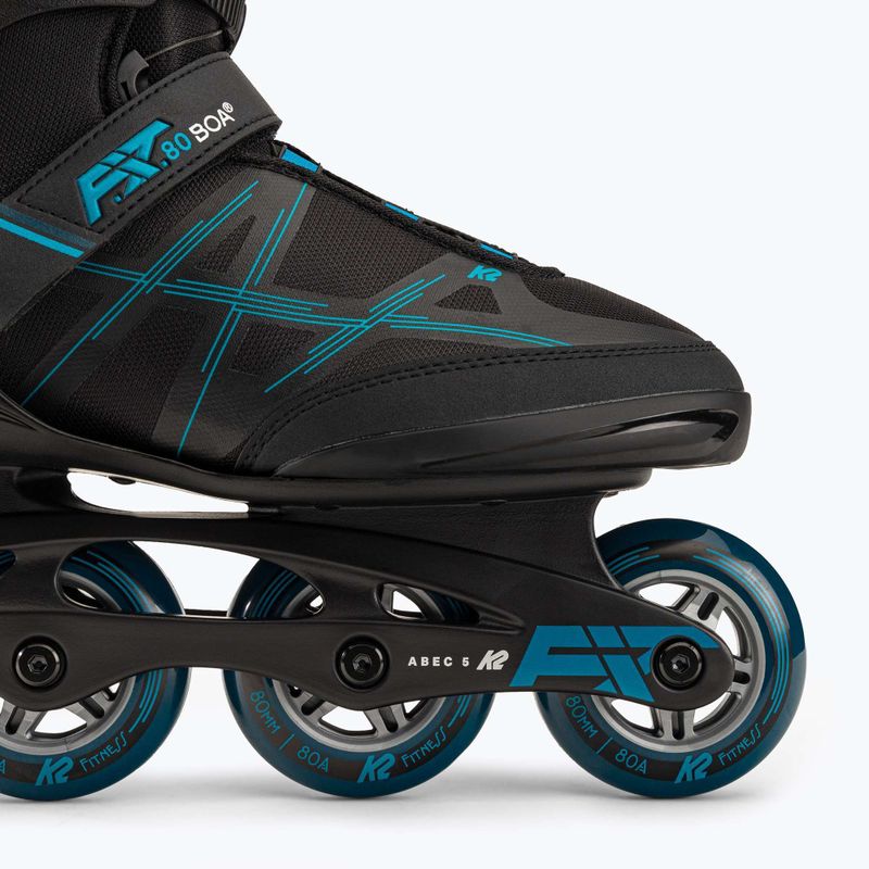 Rolki męskie K2 F.I.T. 80 Pro black/blue 6