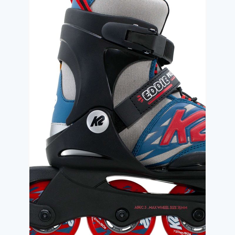 Rolki dziecięce K2 Eddie Pro gray/blue 3