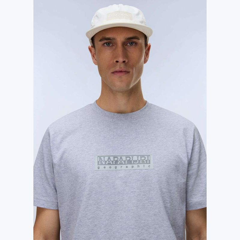 Koszulka męska Napapijri S-Box Logo light grey melange 3