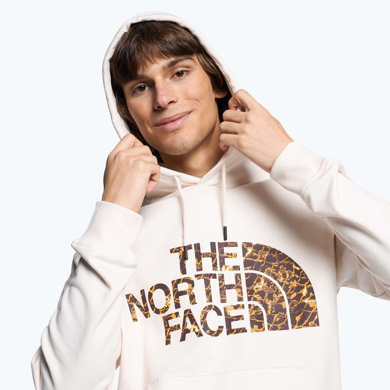Bluza męska The North Face Standard Hoodie gardenia white/coal brown water distortion print 3