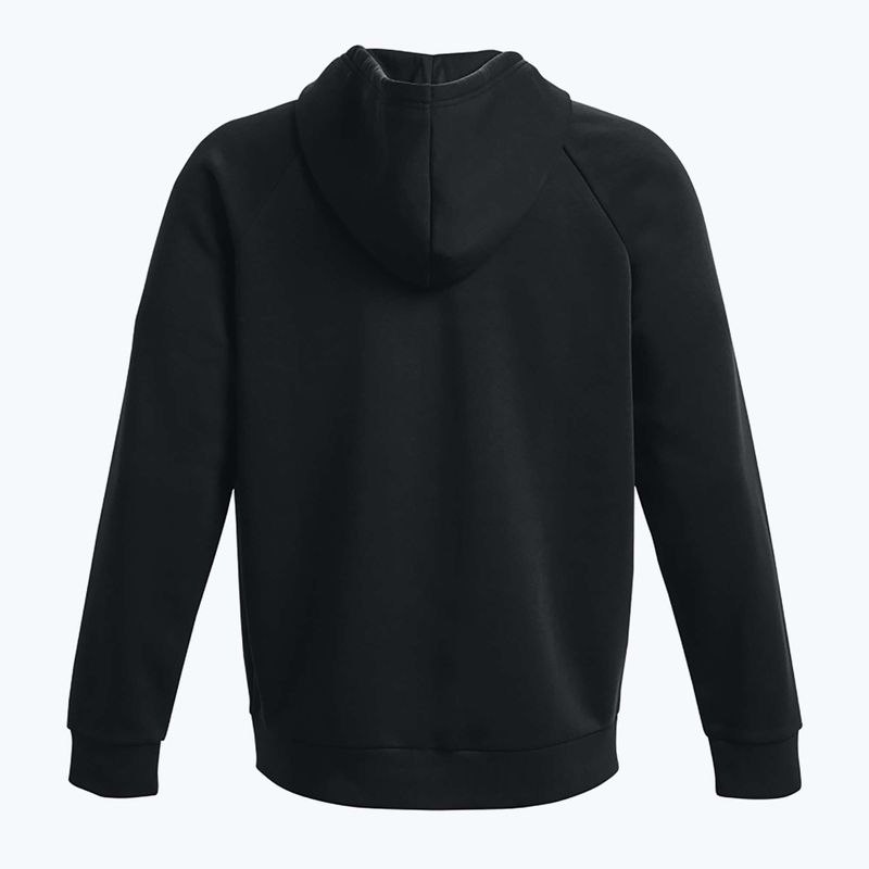 Bluza męska Under Armour Rival Fleece FZ Hoodie black/white 5