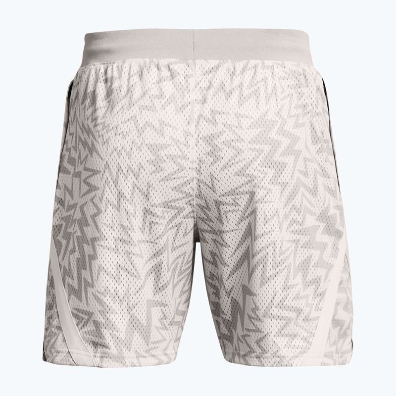 Spodenki koszykarskie męskie Under Armour Curry Mesh Short white clay/mod gray 3