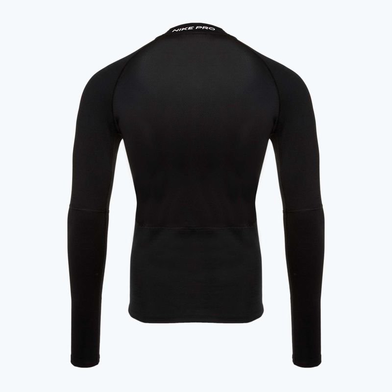 Longsleeve treningowy męski Nike Pro Dri-Fit Warm black/white 2