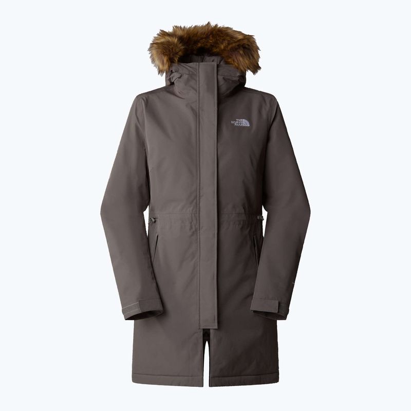 Płaszcz puchowy damski The North Face Zaneck Parka smoked pearl 5