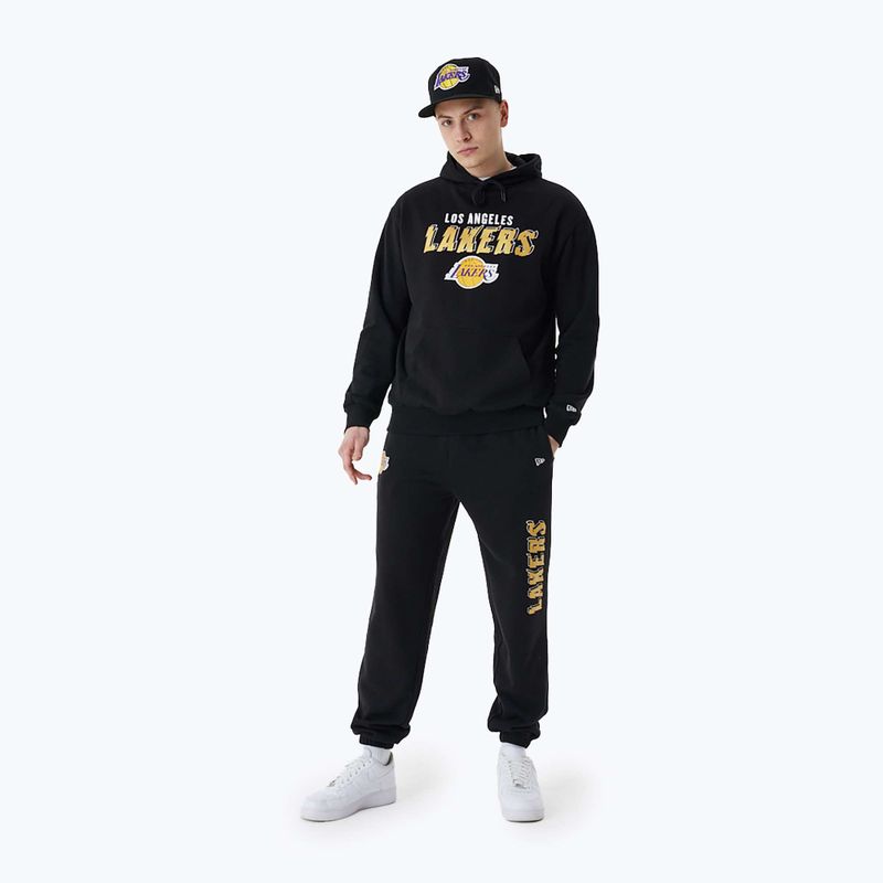 Bluza męska New Era Team Script OS Hoody Los Angeles Lakers black 3