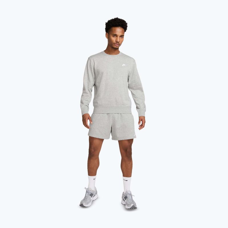 Bluza męska Nike Club French Terry Crew dark grey heather/white 2