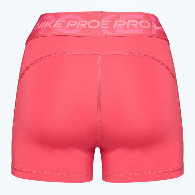 Spodenki treningowe damskie Nike Pro Mid Rise 3" aster pink/pinksicle/hot punch/white 2