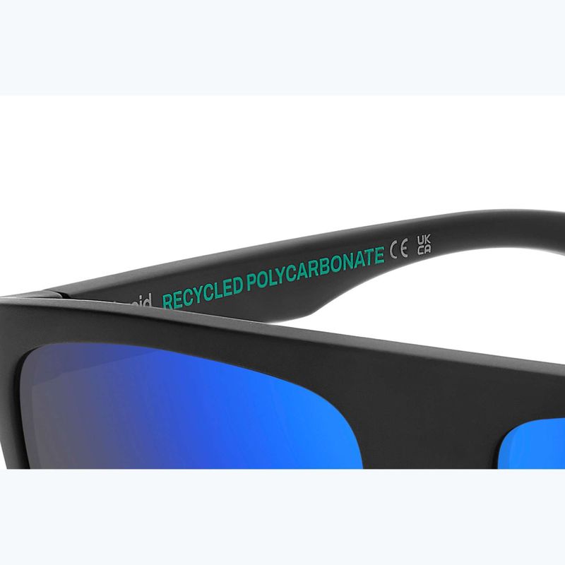 Okulary przeciwsłoneczne męskie Polaroid PLD 2162/S matte black blue/blue mirror polarized 6