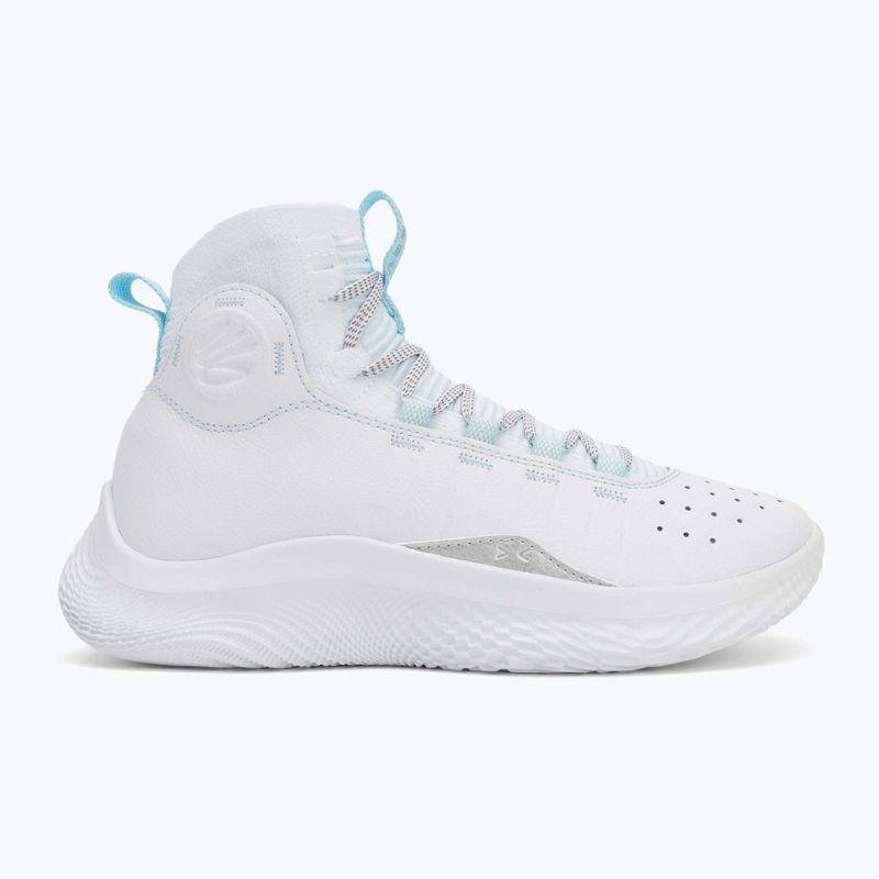 Buty do koszykówki Under Armour CURRY 4 FLOTRO white/stream/metallic silver 2