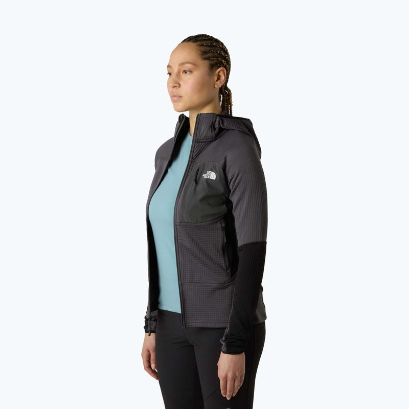 Bluza damska The North Face Polartec Powergrid Stormgap Hoodie anthracite grey/bla 4