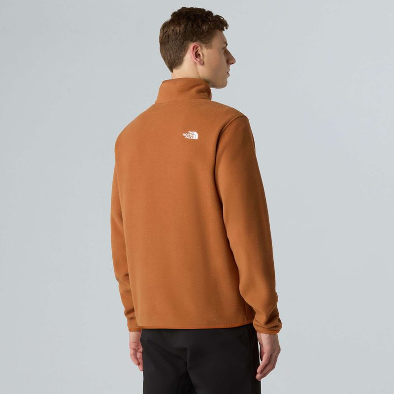 Bluza polarowa męska The North Face Glacier Fleece 1/4 Zip burnt umber 3