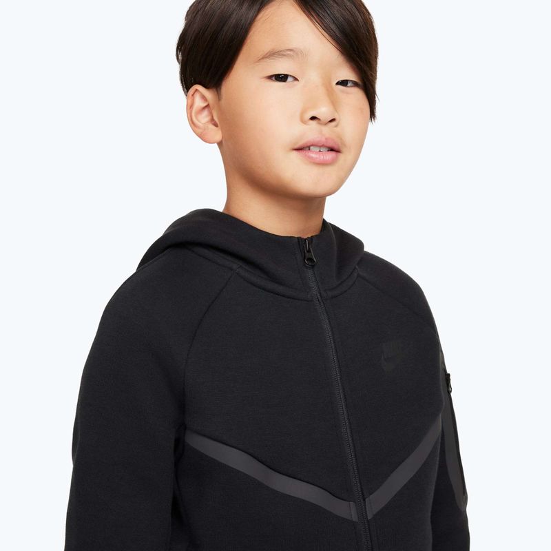 Bluza dziecięca Nike Sportswear Tech Fleece Full Zip black/black/black 4