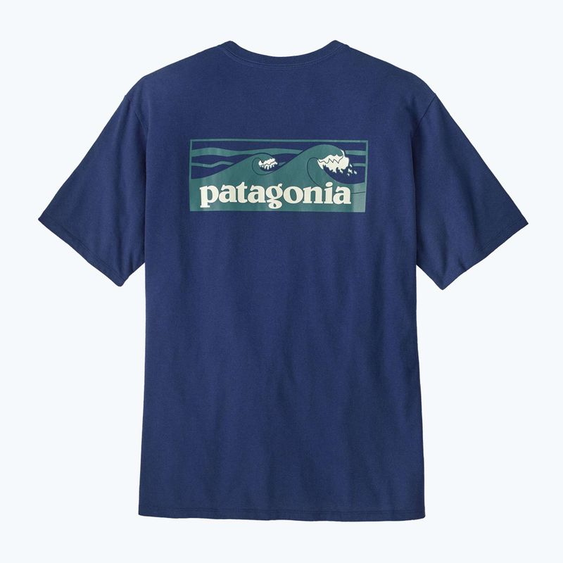 Koszulka męska Patagonia Boardshort Logo Pocket Responsibili clement blue 3