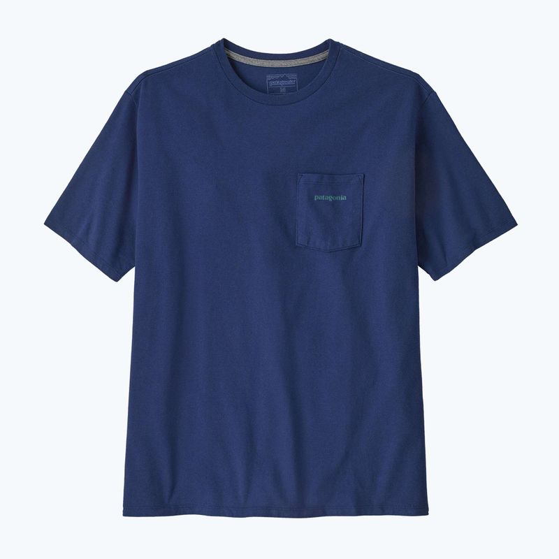 Koszulka męska Patagonia Boardshort Logo Pocket Responsibili clement blue 4