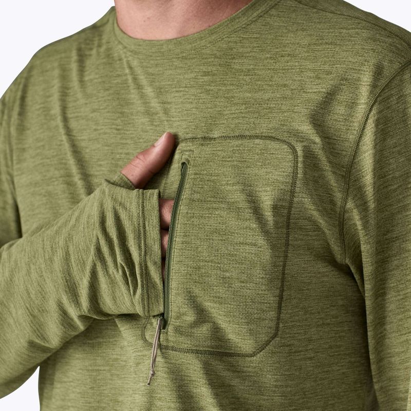 Longsleeve męski Patagonia Capilene Cool Sun caper green/buckhorn green x-dye 5