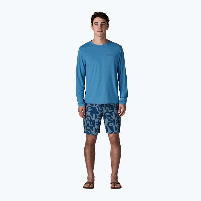 Longsleeve męski Patagonia Capilene Cool Daily - Boardshort Logo shore blue/light shore blue x-dye 2