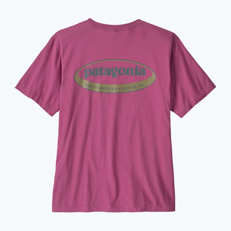 Koszulka męska Patagonia '95 Oval Logo faded magenta 2