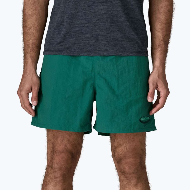 Spodenki męskie Patagonia Baggies 5" 95 oval logo/gem green 4