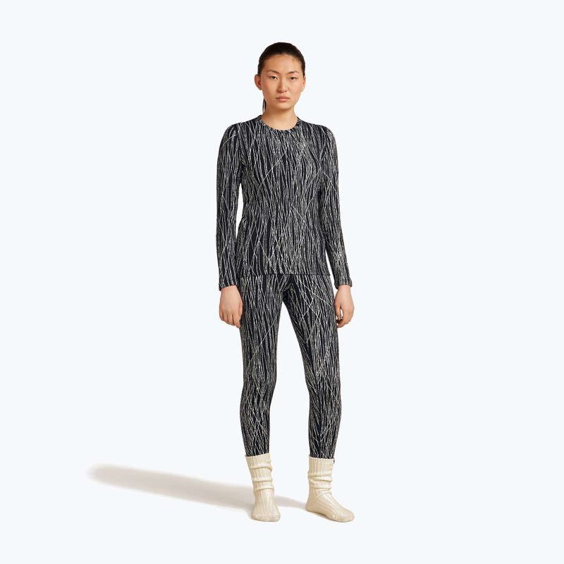 Longsleeve trekkingowy damski icebreaker Merino 260 Tech Vertex Crewe Delta Lines AOP black/snow/j 2