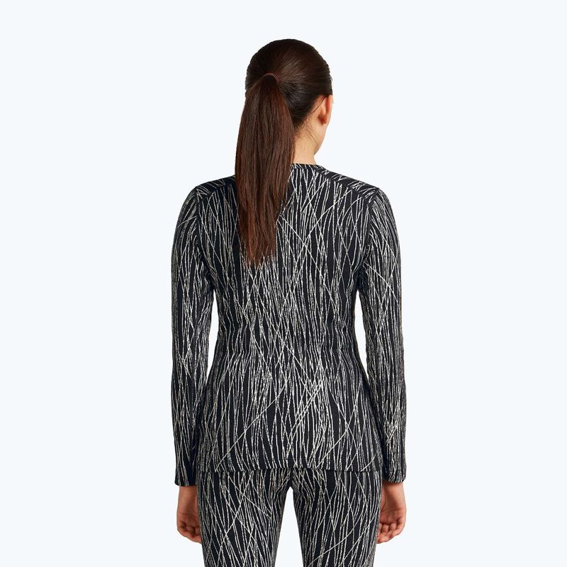 Longsleeve trekkingowy damski icebreaker Merino 260 Tech Vertex Crewe Delta Lines AOP black/snow/j 3